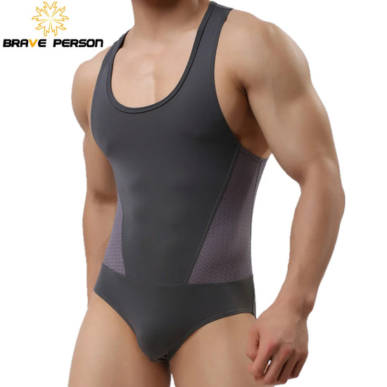 Brave Person Bodysuits Men High Elasticity One-piece Shapers Men&