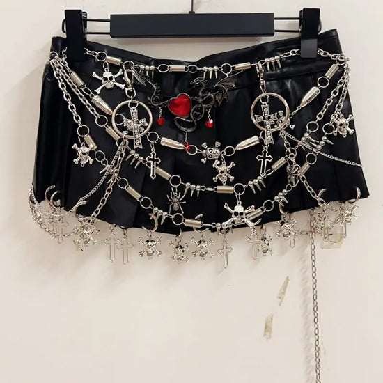 Cross harajuku Short skirts Skull Short skirts y2k fashion Gothic Skirt y2k Short skirts vintage Short skirts gothic clothes