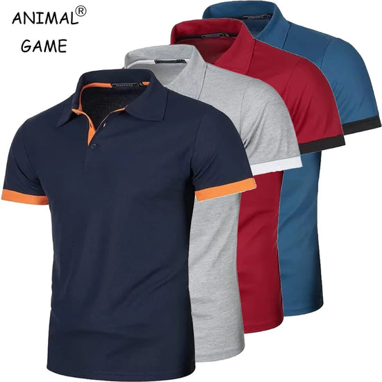 Summer Mens Polo Shirts Short Sleeve Sport T Shirt Quick Dry Athletic Workout Polo Lightweight Breathable Streetwear