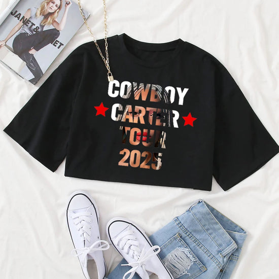 Beyonce Cowboy Carter Tour 2025 Crop Tops Shirt Beyonce Merch Comfort Casual Women Crop Tops