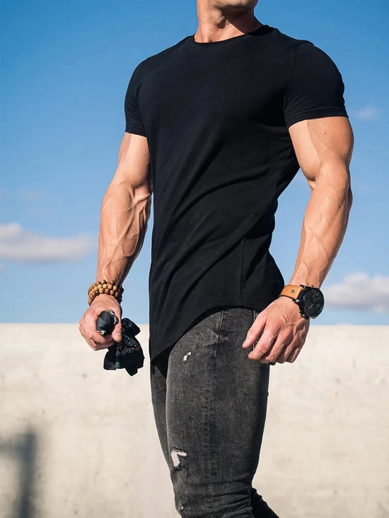 Muscle Fitness T-shirt Summer Men&