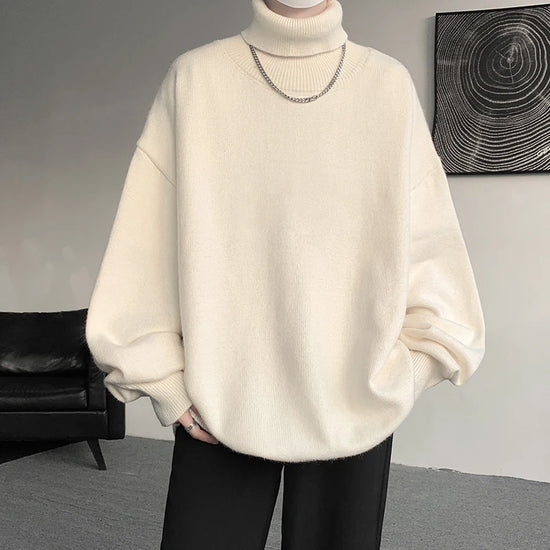 Knitted Warm Sweater Men Turtleneck Sweater Men&